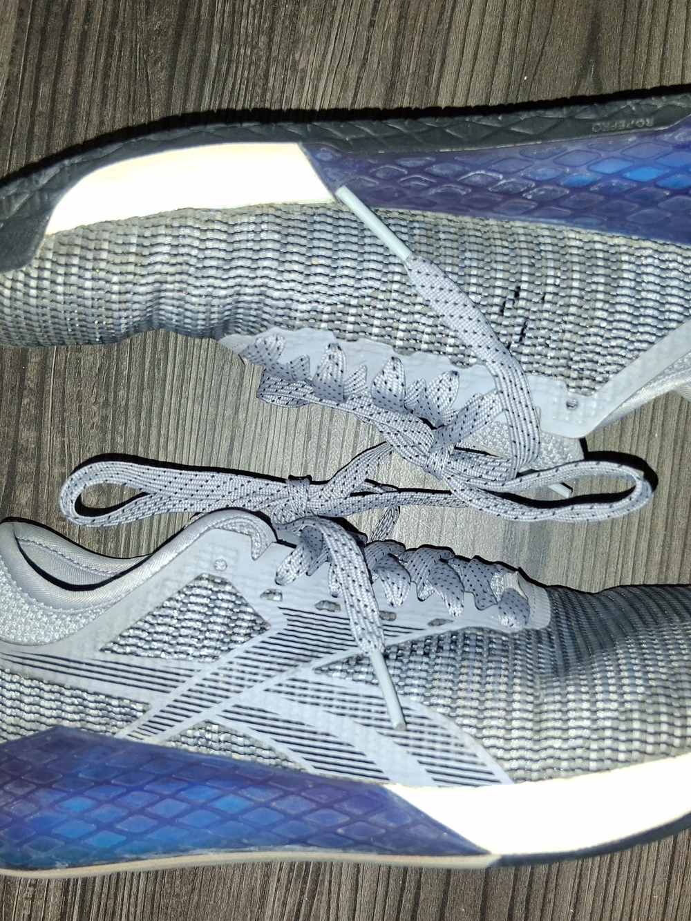 Reebok CrossFit Nano 9 Womens Size 5 Light Grey Purple Blue Training